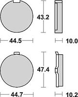 TRW Brake pad mcb 513 organic standard