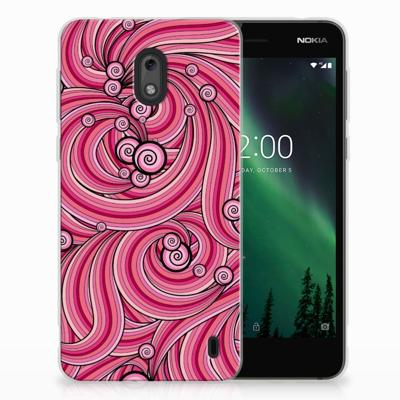 Nokia 2 | Hoesje maken | Swirl Pink