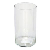 Gerimport Bloemenvaas cilinder - helder glas - D10 x H20 cm - Vazen - thumbnail