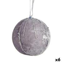 Set kerstballen Krist+ 19A5458-1G 19A5458-1G Zilverkleurig Polyester (6 Stuks)