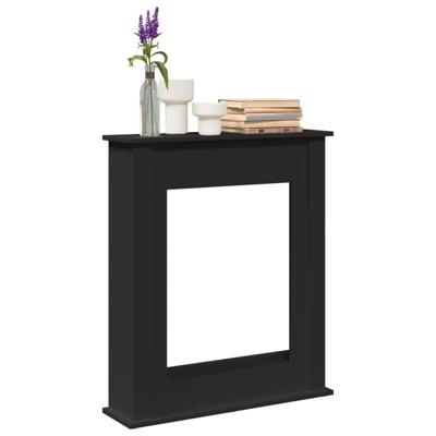 Haardombouw 75x20x87,5 cm bewerkt hout zwart