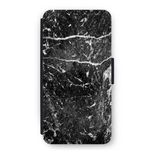 Zwart marmer: iPhone 12 Flip Hoesje