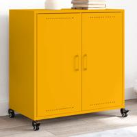 Dressoir 68,5x39x72 cm staal mosterdgeel - thumbnail
