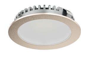 LED inbouwspot 12V 2.5W 135 lumen 2700K 100° 58mm rvs-kleurug vernikkeld IP20 Hafele 2094
