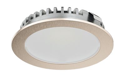 LED inbouwspot 12V 2.5W 135 lumen 2700K 100° 58mm rvs-kleurug vernikkeld IP20 Hafele 2094
