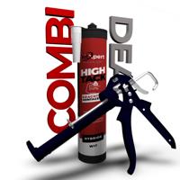 12x KitXpert High Tack - Zwart + kitspuit