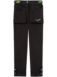 PUCCI pantalon taille-haute à logo imprimé - Noir