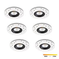 Trimless LED-inbouwspot set 6 stuks Sola zwart 5W dim-to-warm