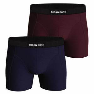 Bjorn Borg Boxershort premium cotton 2-pack rood-blauw