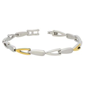 Boccia 03033-02 Armband titanium zilver- en goudkleurig 20 cm