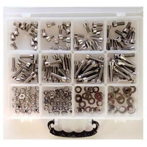 Bofix 214909 doos assortiment 12 vaks inbusb.rvs m8 + moeren