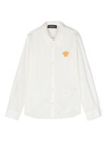 Versace Kids chemise en coton à motif Medusa brodé - Blanc