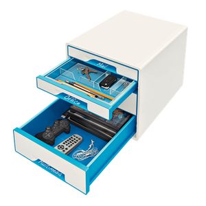 Leitz WOW Cube tijdschriftenhouder Polystyrol Blauw, Wit