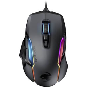 Roccat Kone AIMO Ergonomische gaming-muis USB Optisch Zwart 16000 dpi Ergonomisch, Geïntegreerd profielgeheugen