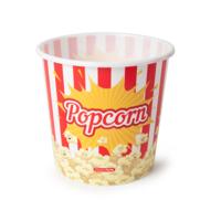 Popcorn bak - rood/wit retro print - kunststof - 14 x 13 cm - 1.2 liter - herbruikbaar Popcorn bak - rood/wit retro print - kunststof - 14 x 13 cm - 1.2 liter - herbruikbaar
