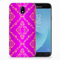Siliconen Hoesje Samsung Galaxy J7 2017 | J7 Pro Barok Roze Siliconen Hoesje Samsung Galaxy J7 2017 | J7 Pro Barok Roze