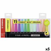 Fluorescerende Markeerstift Set Stabilo Boss Multicolour (5 Stuks)
