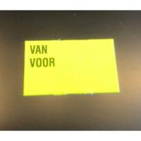 Etiket 2616 recht fl.geel Van Voor semi
