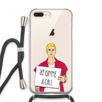 Gimme a call: iPhone 7 PLUS Transparant Hoesje met koord