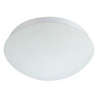 LED Plafondlamp met Bewegingssensor - 360° Detectie - E27 Fitting - Ovaal Mat Wit Glas