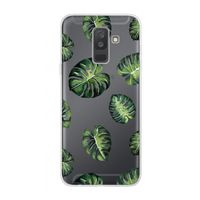 Tropische bladeren: Samsung Galaxy A6 Plus (2018) Transparant Hoesje