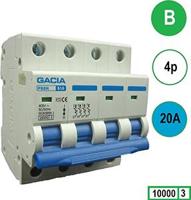 Enzo Gacia Installatieautomaat 20A. B kar 4p GACIA 4517822 Enzo Gacia Installatieautomaat 20A. B kar 4p GACIA 4517822