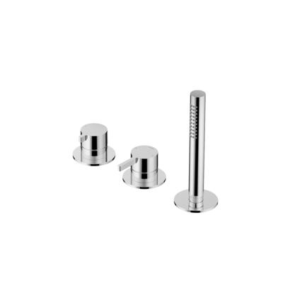 Hotbath Ace Badrandcombinatie Eenhendel Mengkraan met 2-Weg Omstel met Handdouche - Chroom