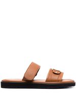 Ferragamo sandales Vara à attache scratch - Marron