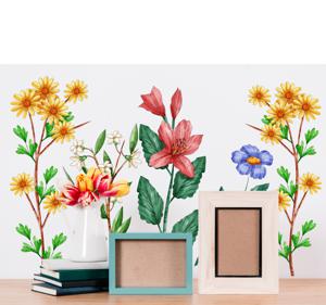 Muurstickers bloemen Botanische bloemen