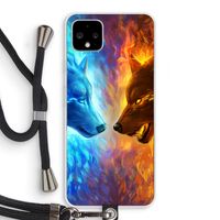 Fire & Ice: Pixel 4 XL Transparant Hoesje met koord