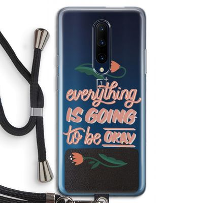 Optimistic flower girl: OnePlus 7 Pro Transparant Hoesje met koord
