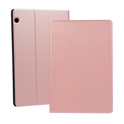 Universele lente textuur TPU beschermende case voor Huawei MediaPad T5 met houder (Rose goud)
