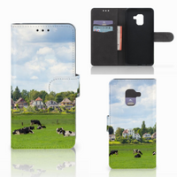 Samsung Galaxy A8 2018 Telefoonhoesje met Pasjes Koeien - thumbnail