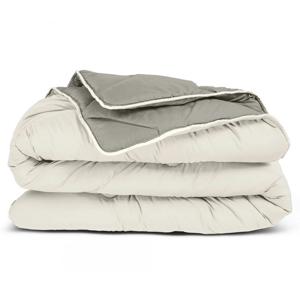 Zavelo Easy All-in-One Dekbed zonder Overtrek Creme/Khaki - Inclusief Kussenslopen-Lits-Jumeaux (240x200 cm)