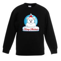 Kersttrui ijsbeer kerstbal zwart voor jongens en meisjes 14-15 jaar (170/176)  -