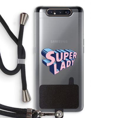 Superlady: Samsung Galaxy A80 Transparant Hoesje met koord