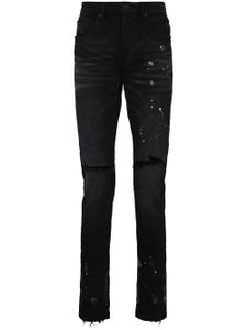 Purple Brand jean skinny à effet taches de peinture - Noir