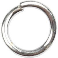 Creativ Company Ringen, afm 4,4 mm, dikte 0,7 mm, verzilverd, 500 stuk/ 1 doos