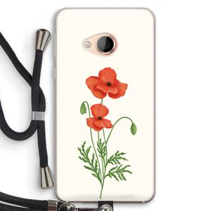 Red poppy: HTC U Play Transparant Hoesje met koord