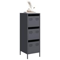 Hoge kast 39x35x103,5 cm staal antracietkleurig