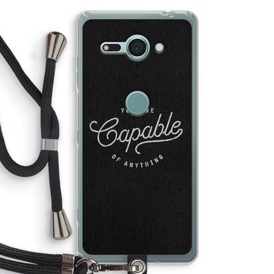 Capable: Sony Xperia XZ2 Compact Transparant Hoesje met koord