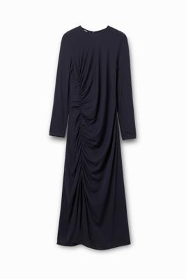Midi-jurk met plooitjes - BLACK - XL