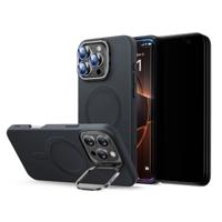 iPhone 16 Pro Cloud Soft Case with Stash Stand Privacy Protection Bundle - Black