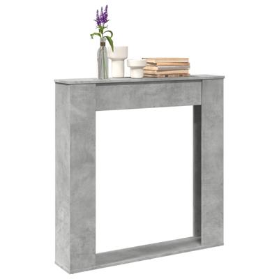 Haardombouw 100x20x100 cm bewerkt hout betongrijs