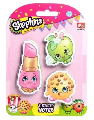 Slammer memoblokken Shopkins 3 stuks