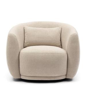 Riviera Maison Leonardo Swivel Armchair, chenille jacquard, glossy...