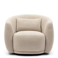 Riviera Maison Leonardo Swivel Armchair, chenille jacquard, glossy...