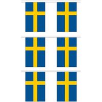 3x Zweden vlaggenlijnen van stof 3 m