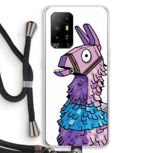 Lama: Oppo A94 5G Transparant Hoesje met koord