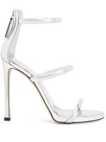 Giuseppe Zanotti sandales métallisées Harmony à bride - Argent - thumbnail